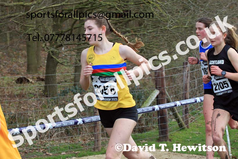 Womens Under-17s 2023 UK CAU Inter Counties Cross Country Champs, Prestwold Hall, Loughborough. Photo: David T. Hewitson/Sports for All Pics